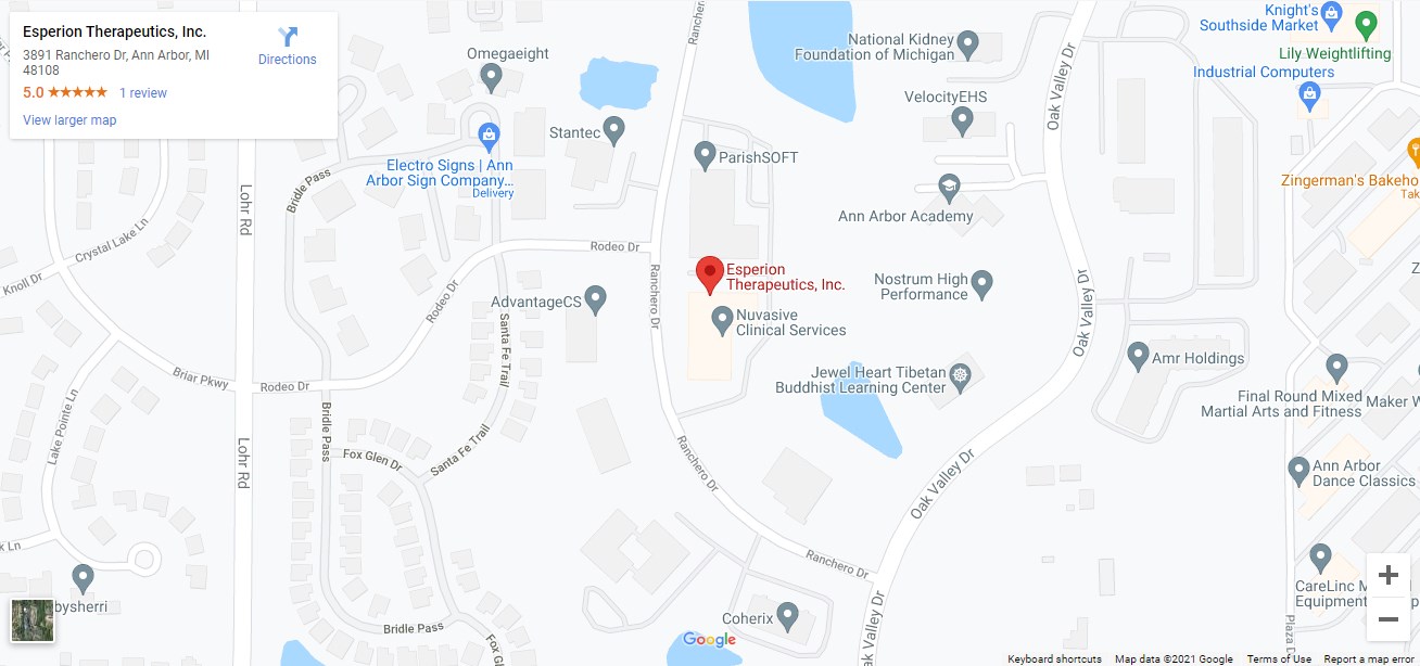 image of google map of Esperion office